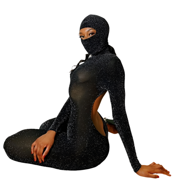 Exclusive Hooded Bodycon Jumpsuit